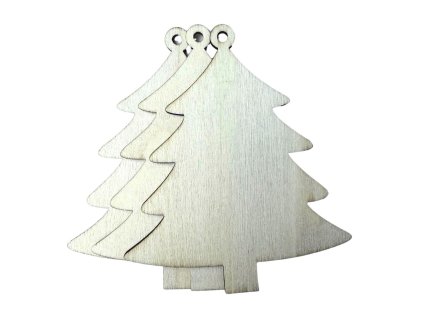 3927 creatissimo dreveny vyrez ve tvaru vanocniho stromecku 10 cm sada 3 kusu