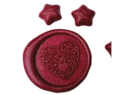 3996 creatissimo vosk pro peceteni ve tvaru hvezdicky metalicka cervena 50 g