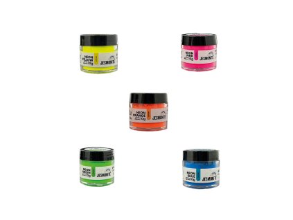 Jesmonite pigment v prášku sada neonových barev 5 x 10 gr