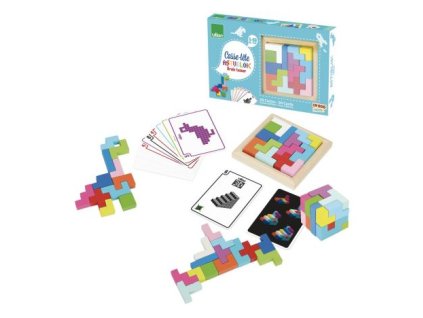 5921 vilac 3d dreveny tangram barevny