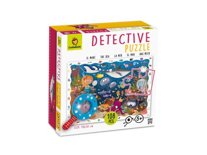 8402 ludattica detektivni puzzle s lupou pod vodou