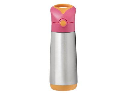 9791 b box termoska na piti s brckem 500 ml ruzovo oranzova
