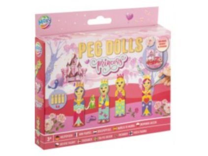 Kreativní sada na výrobu dřevěných panáčků - Princess