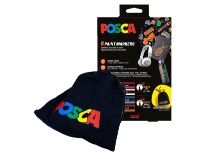 4331 1 posca sada popisovacu s bavlnenym pytlikem posca ii mix barev 8 ks