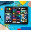 Posca sada popisovačů PC-1M/PC-3M/PC-5M, POP, PC-1M: 6 ks, PC-3M: 7 ks, PC-5M: 7 ks, mix barev (20 ks)