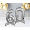 Godan - Balónek fóliový STŘÍBRNÝ s číslicí 0,1,2,3,5,6,7,8,9 SMART 74 cm