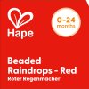 HAPE - Chrastítko Dešťové korálky (Barva Červená)