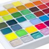 HIMI kvašové barvy - Jelly Cup Gouache Set - 56 Colours (White Case Edition)