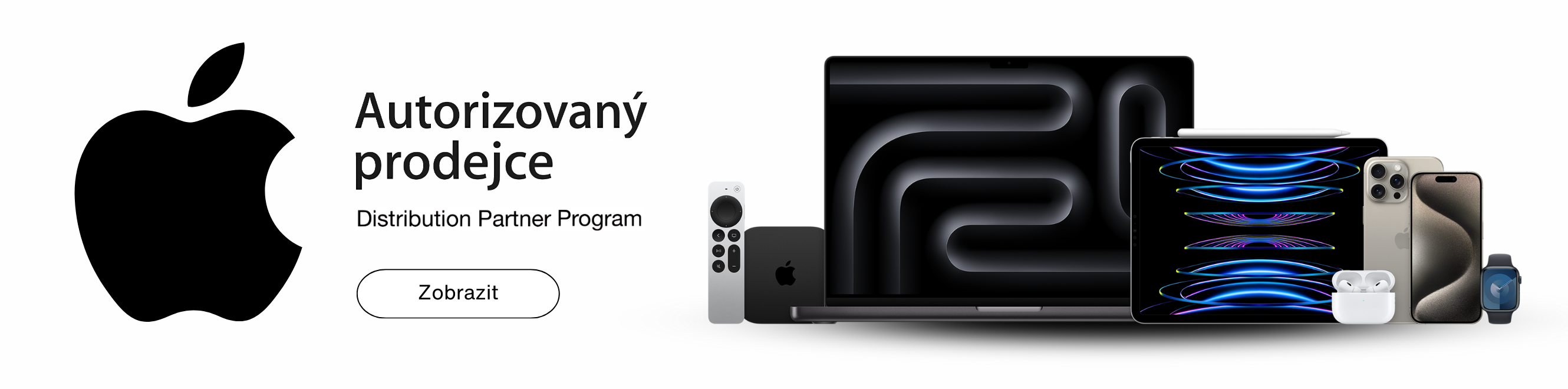 Apple - Autorizovaný prodejce bílý (1330 x 330 px)