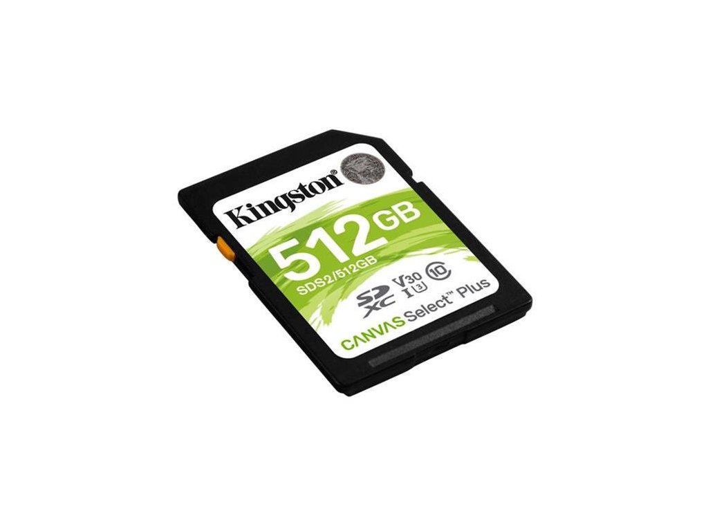 kingston sdxc 512gb canvas select plus a1 c10 card cteni 100 mb s zapis 85mb s ien338316