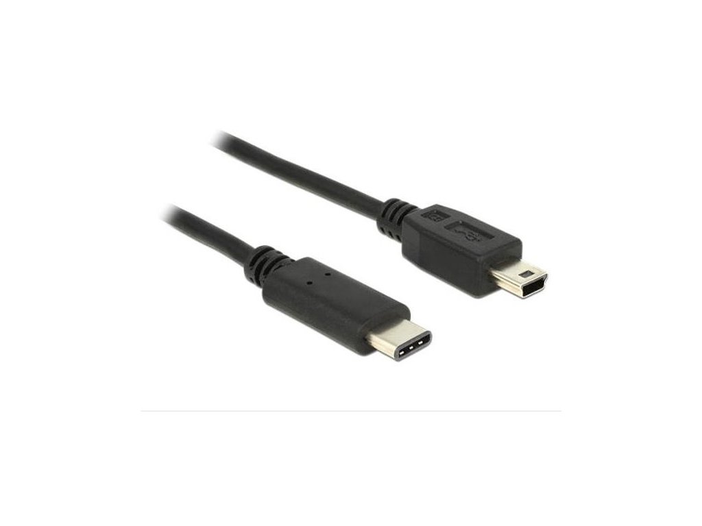 Delock Kabel USB Type-C™ 2.0 samec > USB 2.0 typ Mini-B samec 0,5 m černý