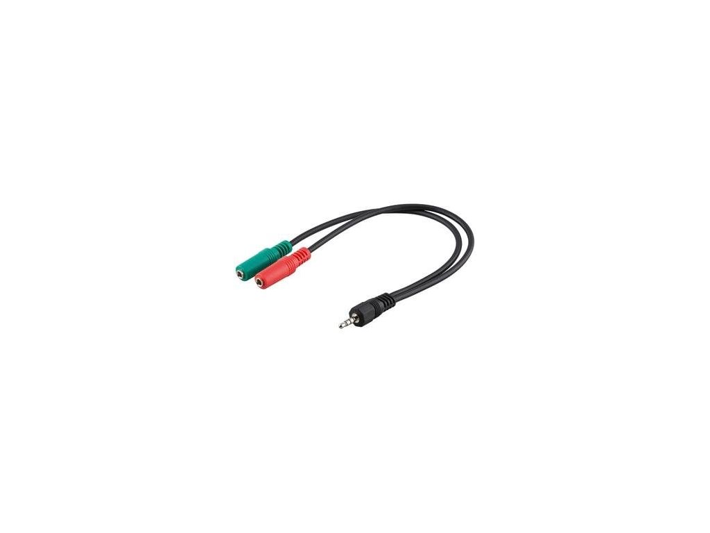 premiumcord adapter 4polovy jack3 5mm pro sluchatka a mikrofon 30cm ien352220