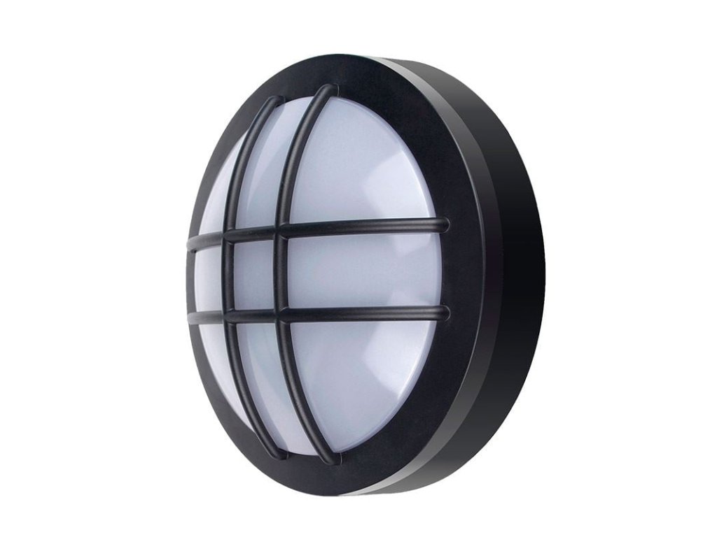 solight led venkovni osvetleni kulate s mrizkou 13w 910lm 4000k ip65 17cm cerna ien473176
