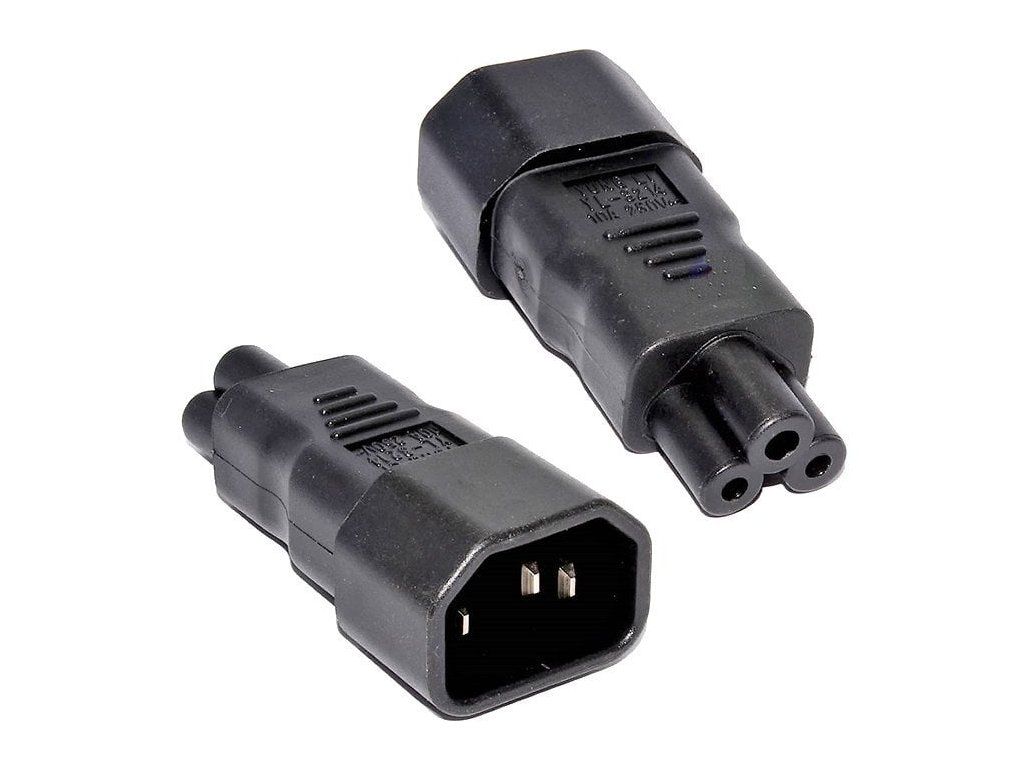 Adaptér IEC C14 na IEC C5 "trojlístek" napětí 230V, 10A