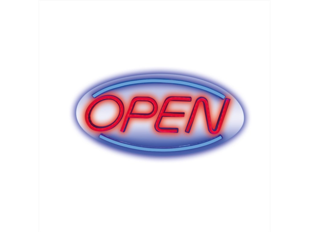dekorativni plexi led neon open modro cerveny ien515559