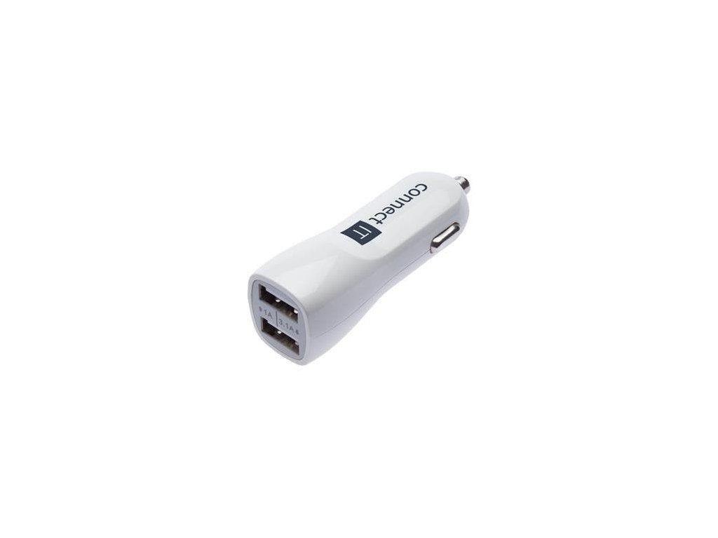 connect it incarz premium nabijecka do auta 2xusb 3 1a 1a bila ci 708 ien238999