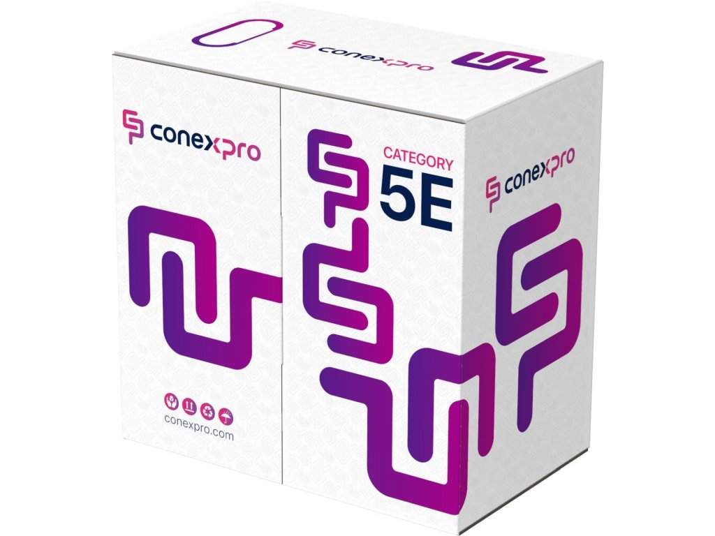 conexpro utp kabel cat5e lszh 24 awg 305m bily ien533211