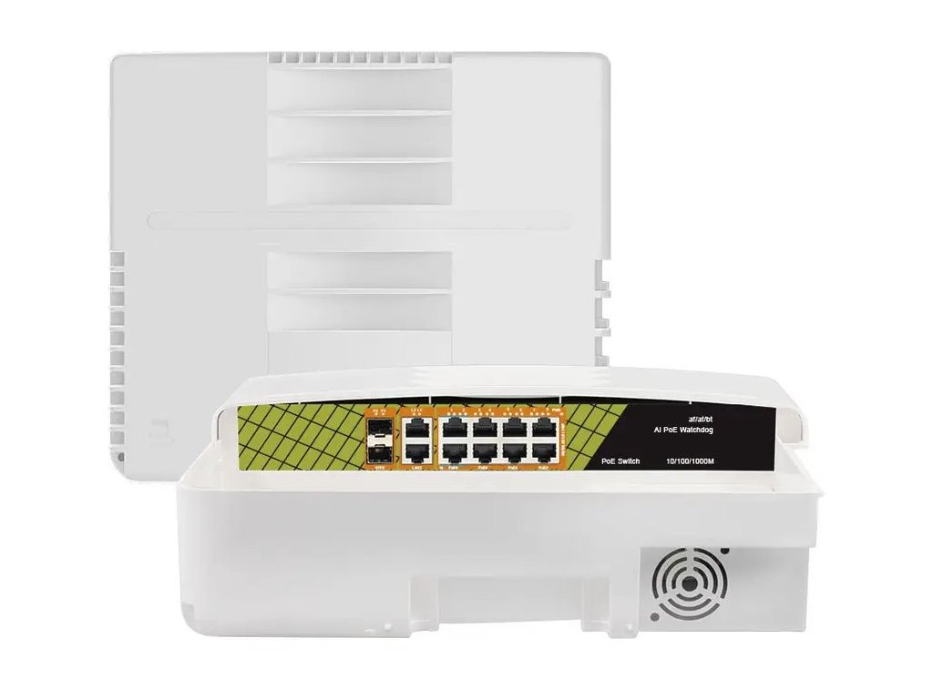 conexpro gnt p1012g6 f venkovni poe switch 10x lan 8x poe 2x sfp ien533224