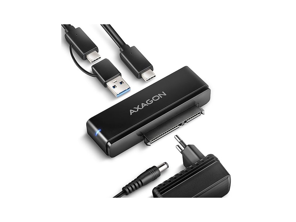 axagon adsa fpx usb c 10gbps sata 6g 2 5 3 5 ssd hdd fast port x adapter vc ac napajece ien534422