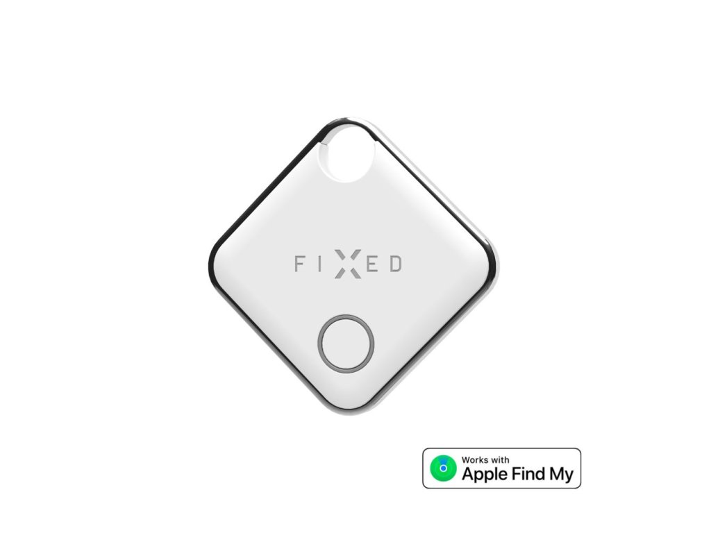 Smart tracker FIXED Tag s podporou Find My, bílý