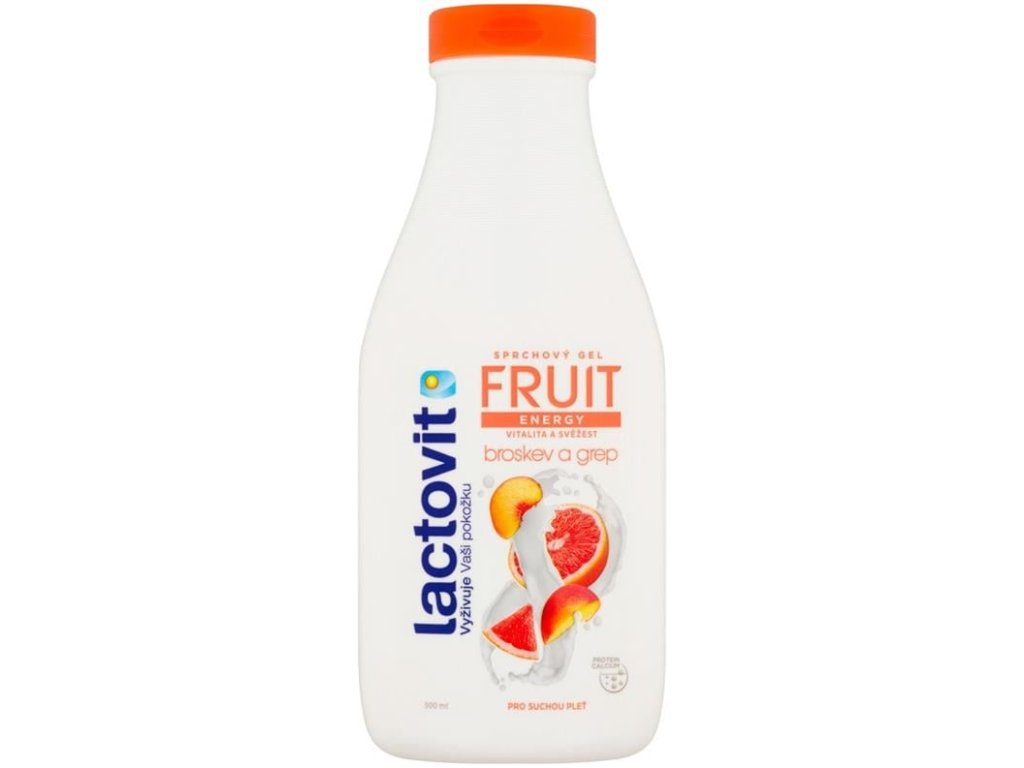 lactovit fruit broskev a grep sprchovy gel energeticky 500ml ien346062