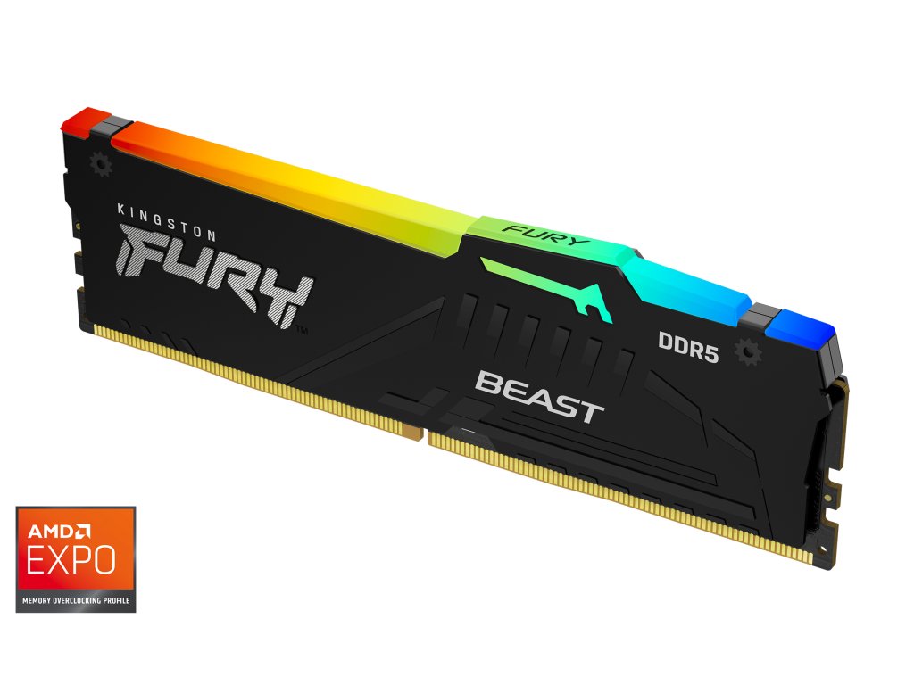 kingston fury beast dimm ddr5 16gb 5600mhz rgb amd expo ien446778