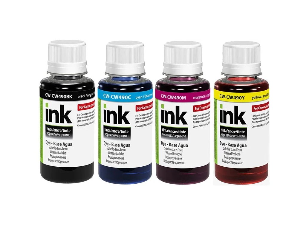 colorway napln pro canon gi 490 4x 100ml multipack ien486998