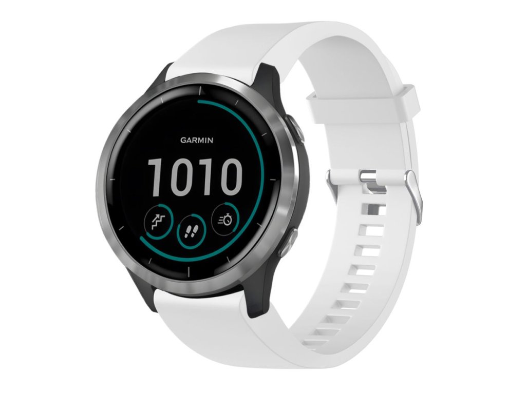 silikonovy reminek fixed silicone strap pro garmin quickfit 20mm bily ien537840