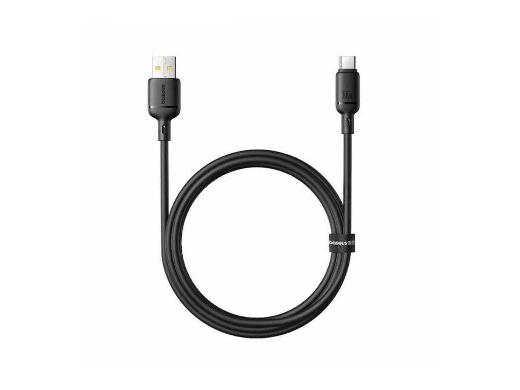 rychlonabijeci kabel baseus silky usb usb c 1m 100w cerny ien539887
