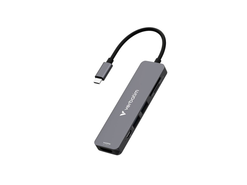 verbatim usb c essentials multiport hub 6 port card reader ien550506