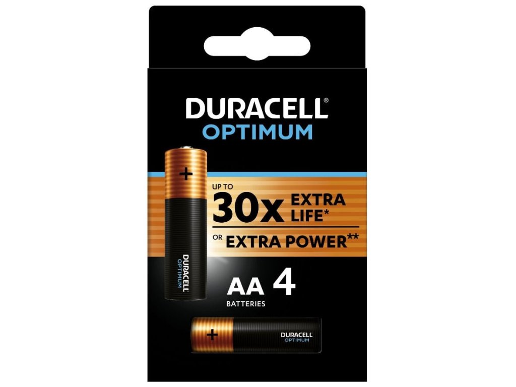 duracell optimum alkalicka baterie 4 ks aa ien403022