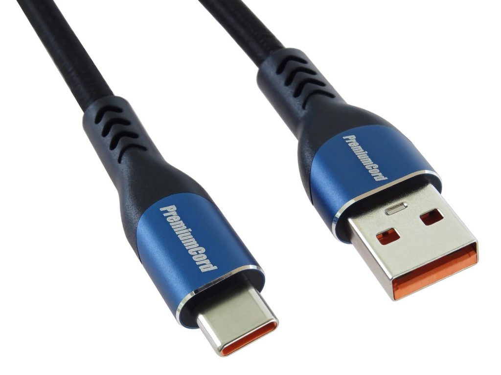 premiumcord super fast charging 5a kabel usb c usb 2 0 a bavlneny oplet 1 5m ien550628