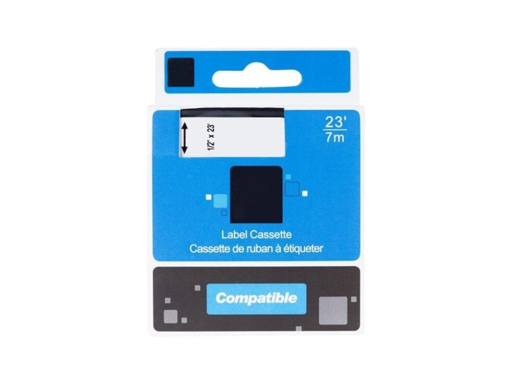 printline kompatibilni paska s dymo 40921 9mm 7m bily tisk cerny podklad d1 ien551204