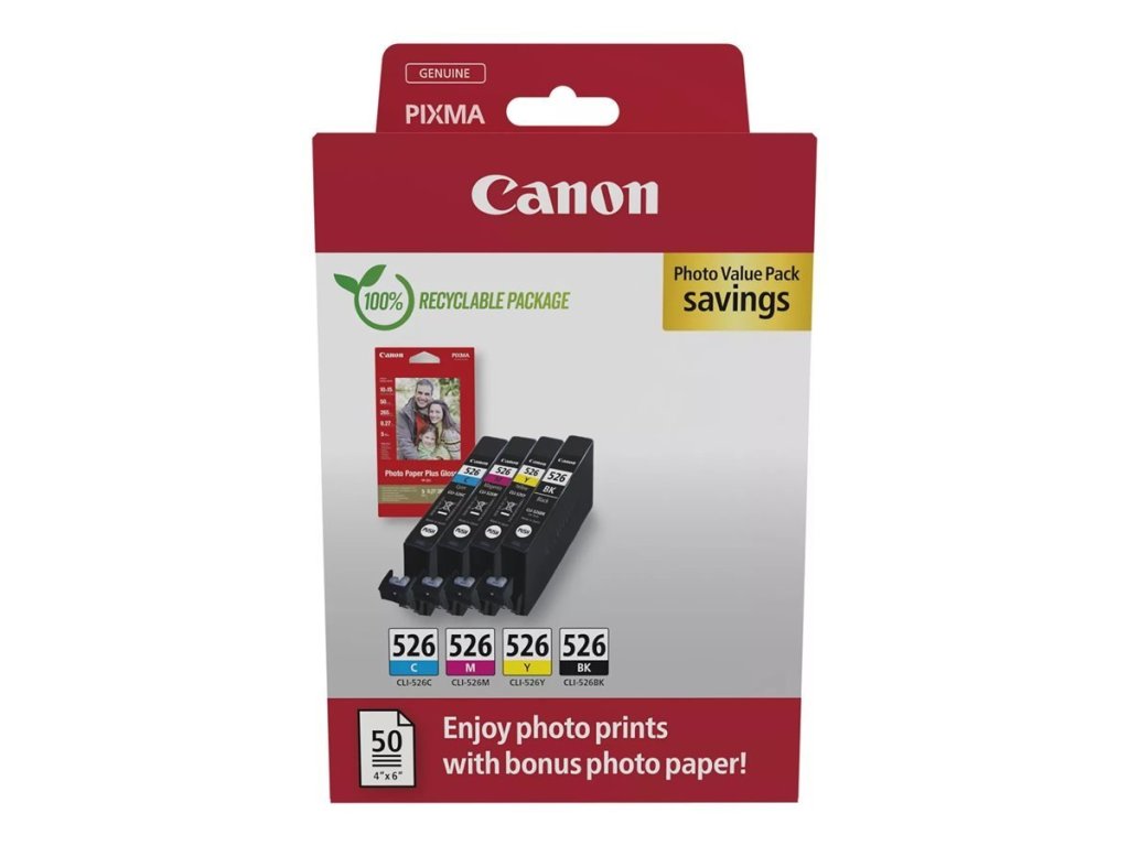 canon cli 526 c m y bk photo value pack ien553936