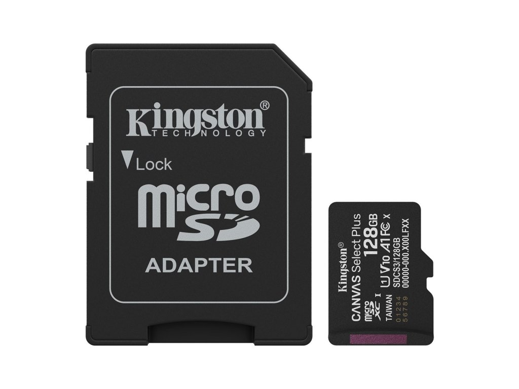 kingston microsdxc 128gb canvas select plus sd adapter ien557368