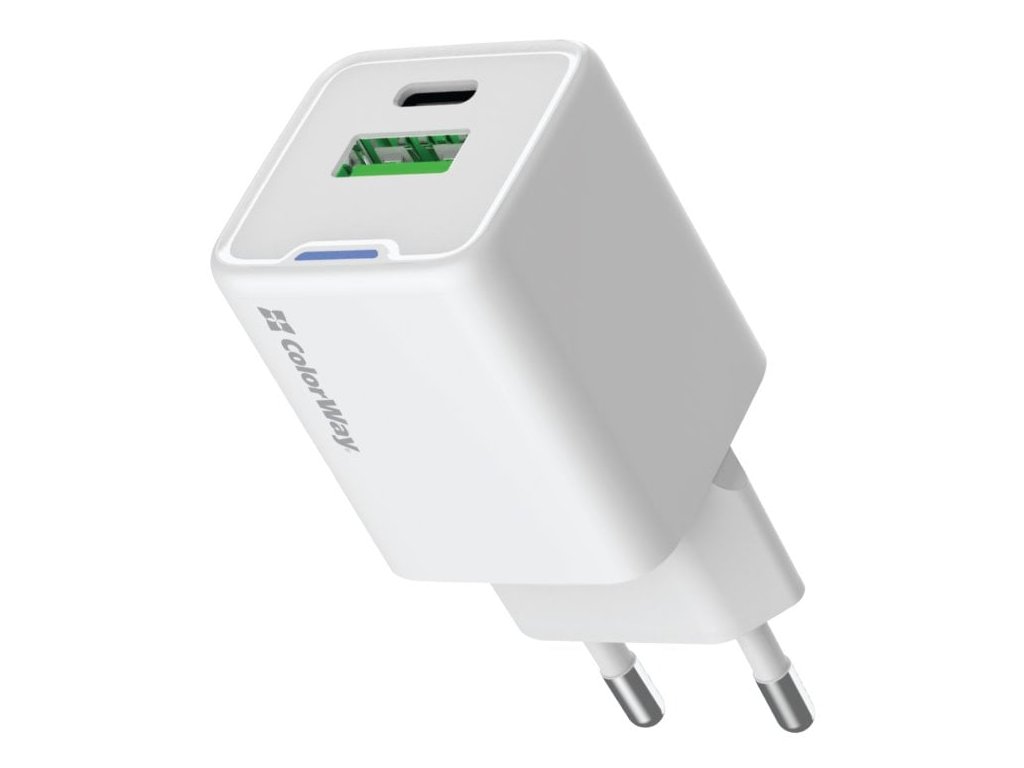 colorway 1x usb c sitova nabijecka gan pd pps qc 35w bila ien563387