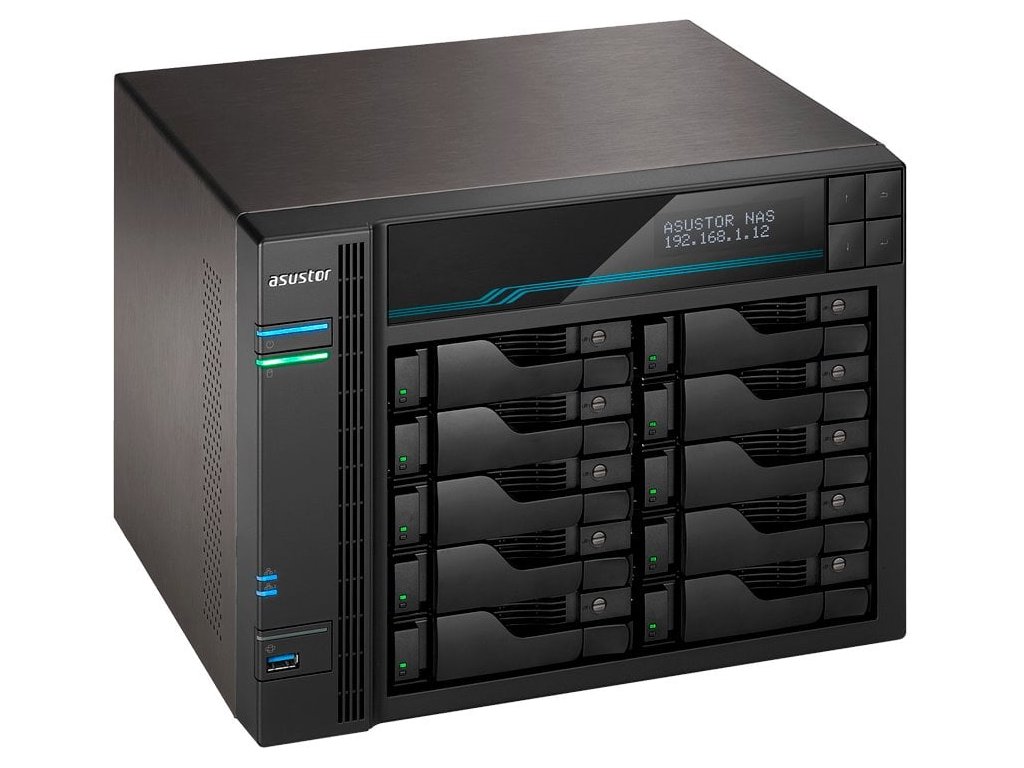 asustor nas as6510t 10x 2 5 3 5 sata iii 2x m 2 intel atom c3538 2 1 ghz 8gb 2x 10 gbe 2x 2 5 gbe 2x usb 3 2 ien564973
