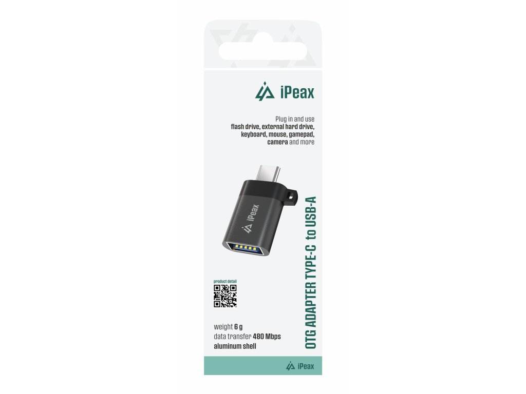 ipeax adapter otg usb c usb a samice cerny ien566782