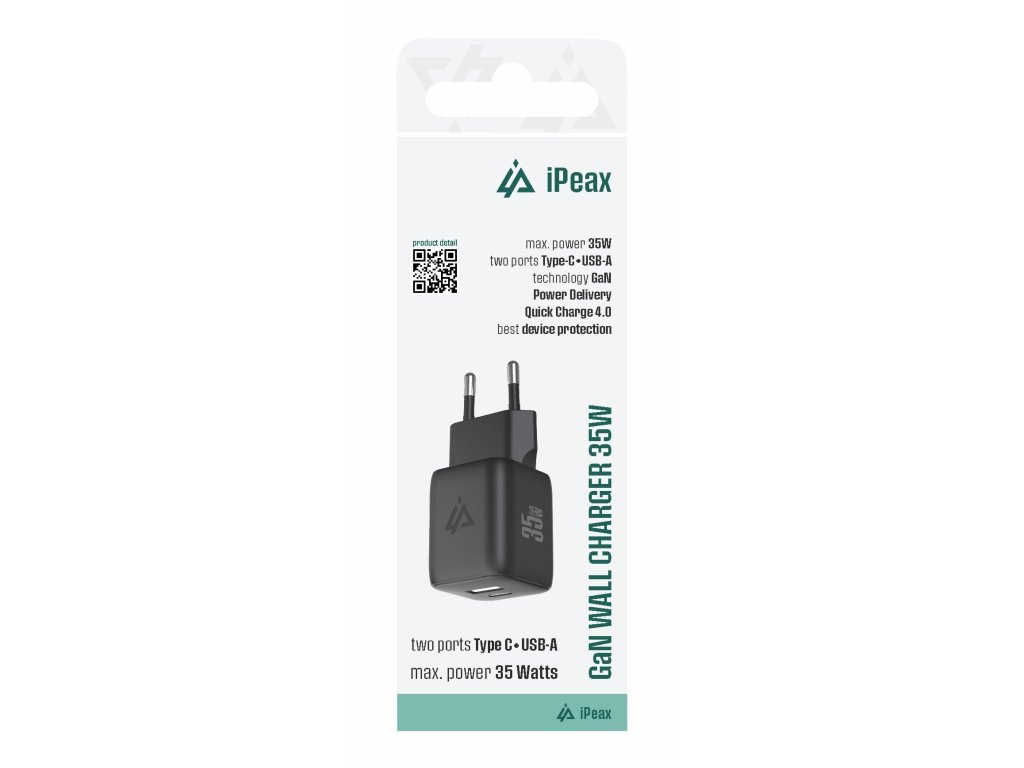 ipeax gan sitova nabijecka 35w usb c usb a cerna ien566716