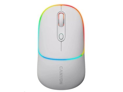 canyon mys opticka bezdratova mw 22 rgb 800 1200 1600 dpi 4 tl bt 2 4ghz baterie 650mah snow white ien567878