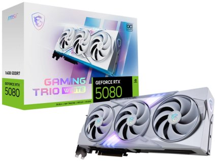 msi geforce rtx 5080 16g gaming trio oc white ien537592