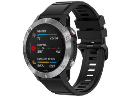 silikonovy reminek fixed silicone strap pro garmin quickfit 26mm cerny ien537854