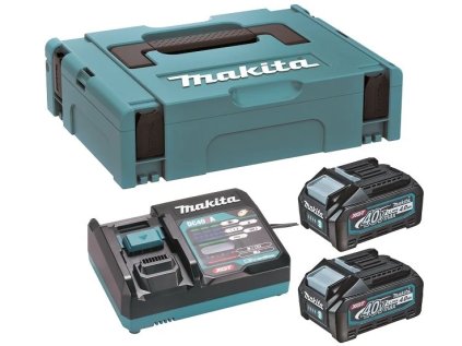 sada makita 2xbl4040 li ion xgt 40v 4 0ah nabijecka dc40ra 191j97 1 ien409977