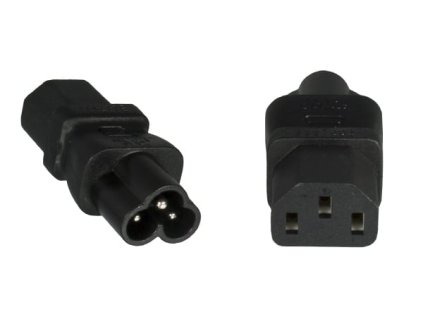 adapter iec c13 female na iec c6 male trojlistek napeti 230v 2 5a ien572487