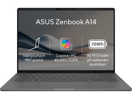 asus zenbook a14 oled ux3407qa oled306w iceland gray ien561994