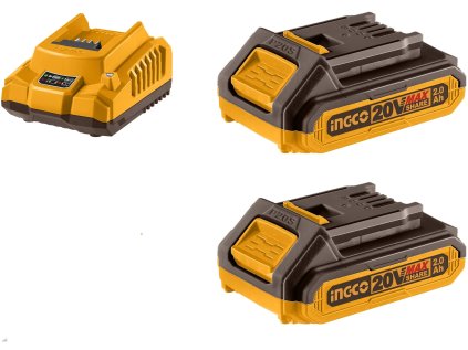 ingco fbcpk1222e set nabijecka 2ks baterie 2 0a pro li ion baterie 20v ien532680