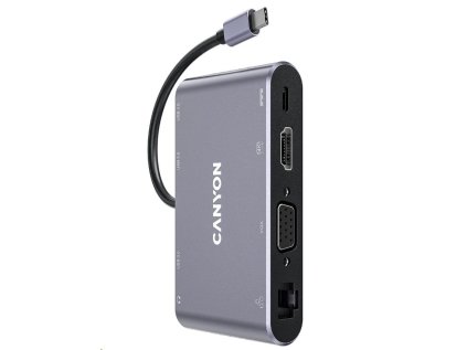 canyon replikator portu ds 14 8v1 1xusb c pd 100w 1xhdmi 4k vga 3xusb a 3 0 rj45 gb 3 5mm jack ien557650
