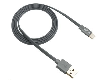canyon nabijeci kabel lightning mfi 2 plochy apple certifikat delka 1m tmave seda ien573633