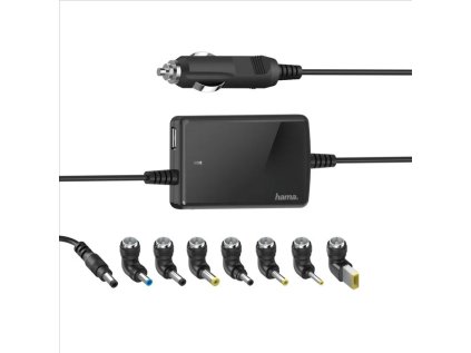 hama univerzalni napajeci adapter pro notebook do auta 15 19 v 70 w slim ien365086