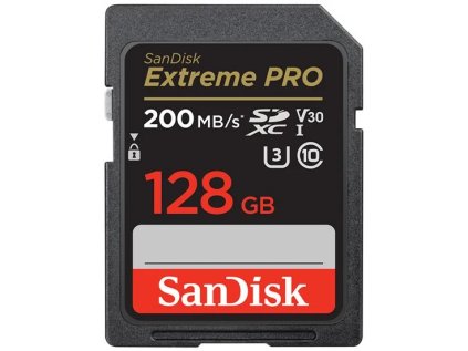 sandisk extreme pro sdxc 128gb 200 mb s c10 v30 uhs i u3 ien424995